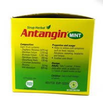 Antangin JRG Mint Herbal Syrup 12 sachets @ 15 ml, 1 Box - £39.79 GBP