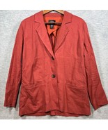 Urban Outfitters Terracotta Linen Blend Blazer Jacket Sz S Lightweight C... - $389.40 MXN