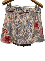 ENTRO Floral &amp; Ikat Patterned Lined Shorts - Size Large Blue Pink White - £13.39 GBP