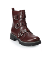 SO Women&#39;s Cichlid Zip Up Comfort Combat Boots Wine Size:6 New w Box - $983.11 MXN