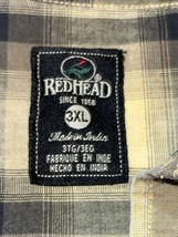 Red Head Brand Co Mens Fleece Lined Flannel Shirt Size 3XL Plaid Button Down Top - £13.81 GBP