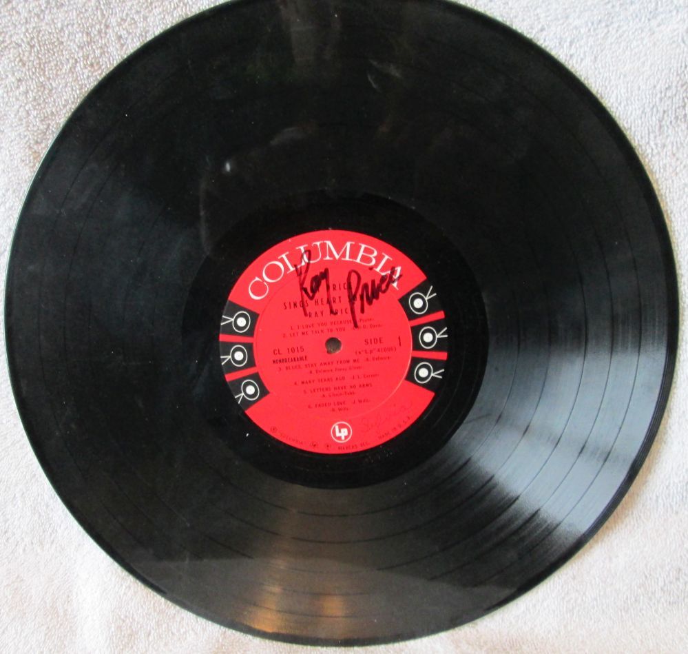 Ray Price Signed Autographed &quot;Sings Heart Songs&quot; Record Album Vinyl - $49.99