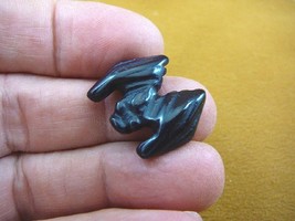 (Y-BAT-509) 1&quot; little Black Onyx flying BAT gemstone Figurine Chiroptera... - $8.59