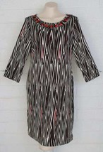 New Chico&#39;s Size 1 Medium Beaded Necklace Geometric Stretch Betty Dress - £23.35 GBP