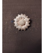 925 Sterling Silver Sunflower Brooch Pin Pendant Free Shipping - $737.56 MXN