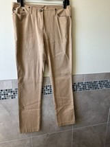 Plein Sud Jeans beige Cotton Twill Straight Leg No Waist Band SZ 8 EUC - £78.06 GBP