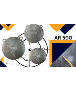 AR500 Steel Gong Shooting Target 3/8 8&quot; + 10&quot; + 12&quot; Round 2-Hole 0200125 - $97.35 CAD