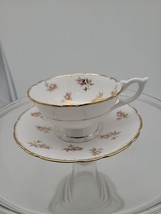 Royal Stafford Bone China Sweet Pink Rose Rosebud Vtg Cup and Saucer Gol... - £13.45 GBP