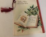 Vintage Christmas Card Holiday Wishes Box4 - £3.10 GBP