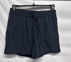 D &amp; Co Beach Black Athletic Swim Shorts 4&quot; Lined w Pockets Quick Dry 10 - $24.72