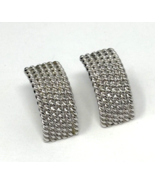 Monet Silvertone Bowed Pierced Earrings - $15.57 CAD