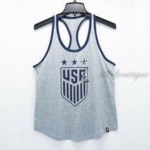 NWT Nike 848174-063 Women&#39;s USA Soccer Tank Crest Top Grey Navy $35 Size... - $19.95