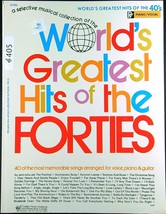 Word&#39;s Greatest Hits of the Forties 1971 Music / Song Book 405a - £3.79 GBP
