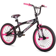 Kids 20&quot; BMX Bike Girls Bicycle Pro Stunt Single Speed Wheels, Black/Pink - £112.59 GBP