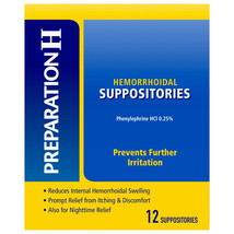 Preparation H Hemorrhoidal Suppositories 12 Count 10/2025 - £7.00 GBP