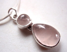 Rose Quartz 925 Sterling Silver Necklace Pink Corona Sun Jewelry New - £16.53 GBP