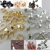 Pendant Pinch Clip Bail 8 Plated Colors 925 Sterling or Stainless 6 SIZES - $4.77 CAD