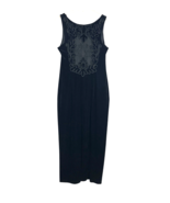 Scott McClintock Black Velvet  Embroidered Mesh Gown Size 12 VTG 90s For... - €43,21 EUR