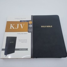 KJV Thinline Bible Comfort Print Indexed Red Letter Ed Black Leathersoft... - £19.65 GBP