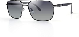 Aviator Sunglasses for Men Women Polarized UV Protection Military Style (Grey) - £16.97 GBP