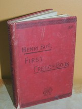 1889 The First French Book Grammar Conversation &amp; Translation Henri Bue poss 1st - £12.02 GBP