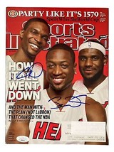Dwayne Wade Chris BOSH Firmado Miami Heat 2010 SPORTS Illustrated Revista JSA - £155.06 GBP