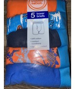 Wonder Nation Boys Boxer Briefs 5-Pair Underwear Cotton Tag Free (A) ~ M... - $20.29 CAD