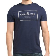 Nwt Quiksilver Msrp $37.99 Quick In The Box Men&#39;s Navy Crew Neck T-SHIRT Size S - £14.82 GBP