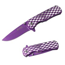 Munetoshi Spring Assisted Opening Knife Pocket Folding Blade with Hearts... - £11.75 GBP