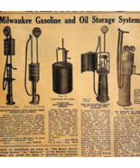 1917 Milwaukee Gas &amp; Oil Storage Advertisement Chas Miller Automobilia F15A - €34,69 EUR