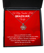 Necklace Present For Brazilian Wife - Jewelry Crown Pendant Valentines Day  - £39.83 GBP