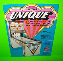 UNIQUE 1975 ORIGINAL ARCADE GAME SHUFFLE ALLEY BOWLING ALLEY FLYER Vinta... - $29.70