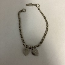 Vintage Beta Sigma Phi International ΒΣΦ Sorority 6.5” Charm Bracelet Tw... - $29.65