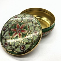 Vintage CHC Round Candy Tin Art Deco Mandala Floral Tin Made in Taiwan - $13.50