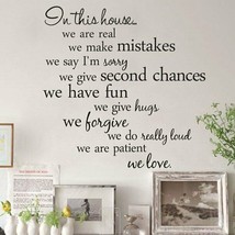 in This House Wall Art Vinyl Decal Vinyl Wall Art Inspirational Quotes Saying - £7.84 GBP+