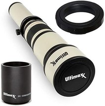 Ultimaxx 650-1300Mm (W/ 2X Converter 1300-2600Mm) Telephoto Zoom Lens Set For - £155.83 GBP
