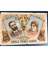 Uncle Tom’s Cabin Mr Mrs Jay Rial Quack Medicine Victorian Trade Card VTC 7 - $6.92