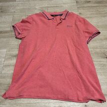 Ben Sherman Polo Shirt Mens XL Coral Pink Short Sleeve Punk Oi! Blitz GB... - $24.91