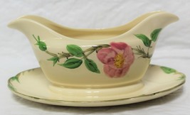 Vintage Franciscan Desert Rose Gravy Sauce Boat and Tray  8 1/2&quot; Excellent - £23.29 GBP