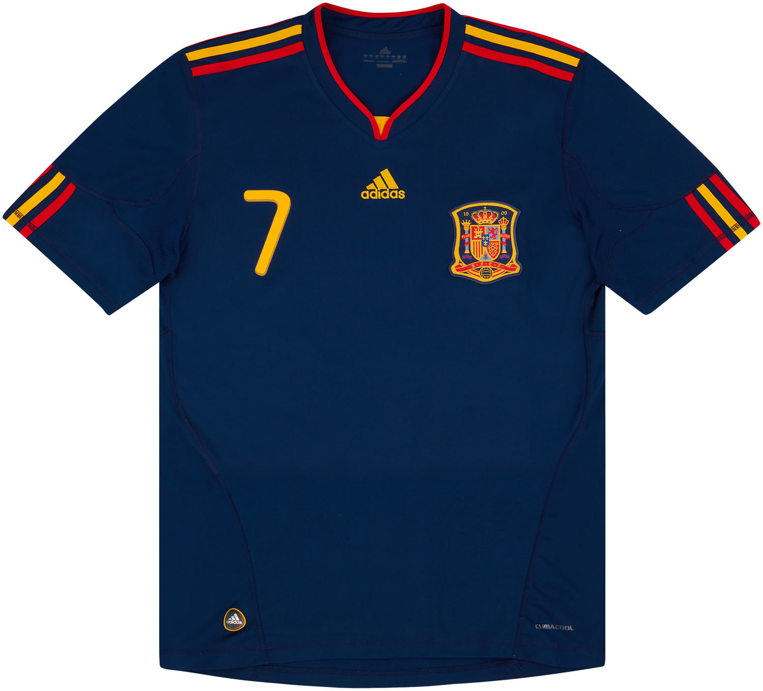 Spain 2010/11 Away Jersey with David Villa 7 printing // Free shipping