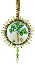 Cracker Box Inc Ornament Kit  Arboridium in Spring White ball with emera... - $39.50