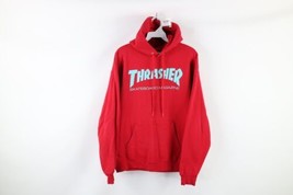 Vtg Thrasher Skateboard Magazine Mens Small Faded Heavyweight Spell Out Hoodie - £38.66 GBP