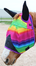 Equine Horse  FlyMask Summer Spring Airflow Mesh    Cob Ears 73206C - $14.84