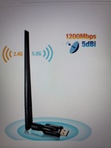 Anewkodi Dual Band Wireless USB 3.0 WiFi Adapter AC1200Mbps 2.4GHz/5.8GHz - $19.00