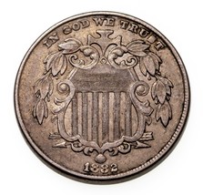 1882 5C Bouclier Nickel En Extra Fin XF État Naturel Couleur, Beau Détail - $1,690.55 MXN