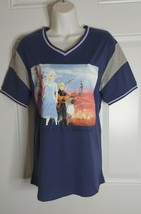 NWT Women&#39;s Disney Frozen II Short Sleeve V-Neck Pullover Top Blouse Size Small - £7.60 GBP