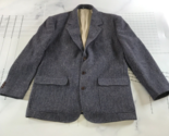Orvis Suit Jacket Mens 44R Navy Blue Tan Chevron Wool 3 Button Tweed Pro... - $178.19