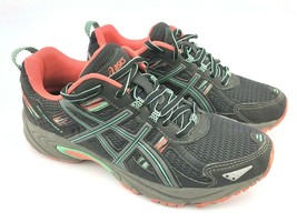 ASICS Women&#39;s Running Shoes GEL-Venture 5 Black Aqua Mint Flash Coral Sz 6.5 $45 - £21.34 GBP