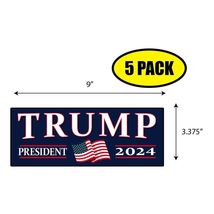 5 PACK 3.375"x9" TRUMP PRESIDENT 2024 Sticker Decal Humor Funny Gift USA... - $6.53