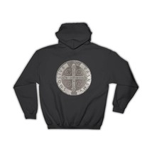 Saint Benedict Medal : Gift Hoodie Catholic Religious Religion Classic Faith - £28.94 GBP